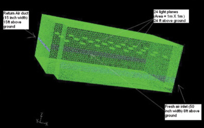 Figure 1: 3-D Image of the auditorium at Columbia College, Chicago