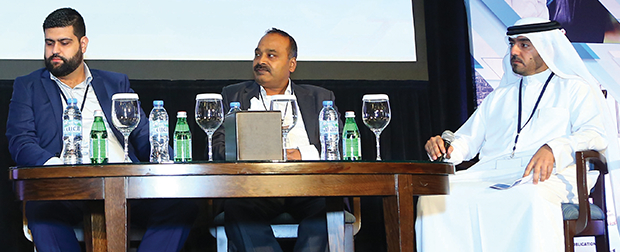 L-R: Majd Fayyad, Jayachandran S, Jasim Mohamed Al Ali