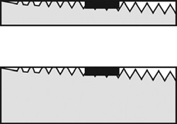 Cut grooving removes less metal, to less depth, than threading, thus maintaining pipe integrity.