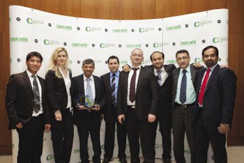 Emicool winning the ‘Best Utility Provider in District Cooling’ category at the Climate Control Awards 2012