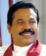 The President of Sri Lanka, Mahinda Rajapaksa