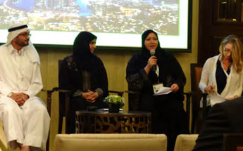 (L-R) Adnan Sharafi, Habiba Al Marashi, Dr Hanan Taleb and Tamara Wither