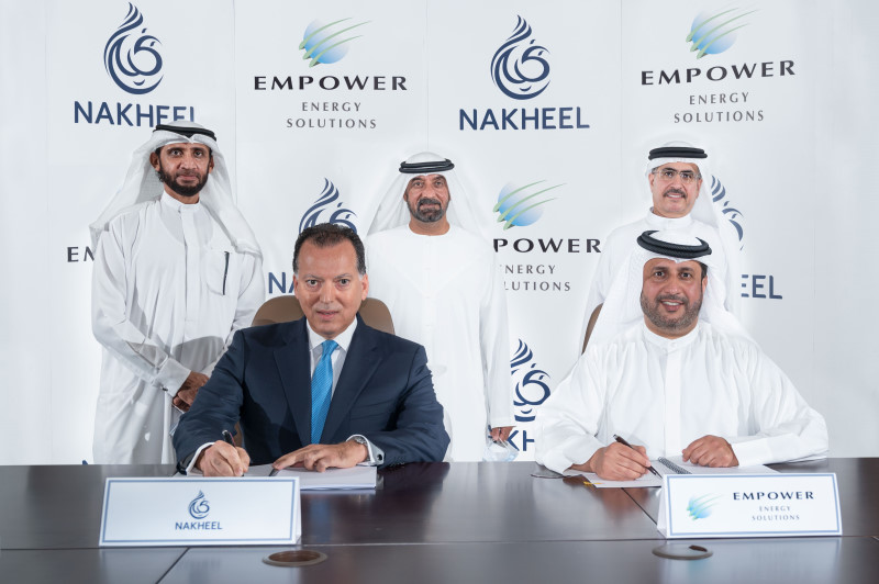 Standing (L-R): H.E. Mohammed Ibrahim Al Shaibani, H.H. Sheikh Ahmed bin Saeed Al Maktoum and H.E. Saeed Mohammed Al Tayer. Sitting (L-R): Naaman Atallah and Ahmad bin Shafar