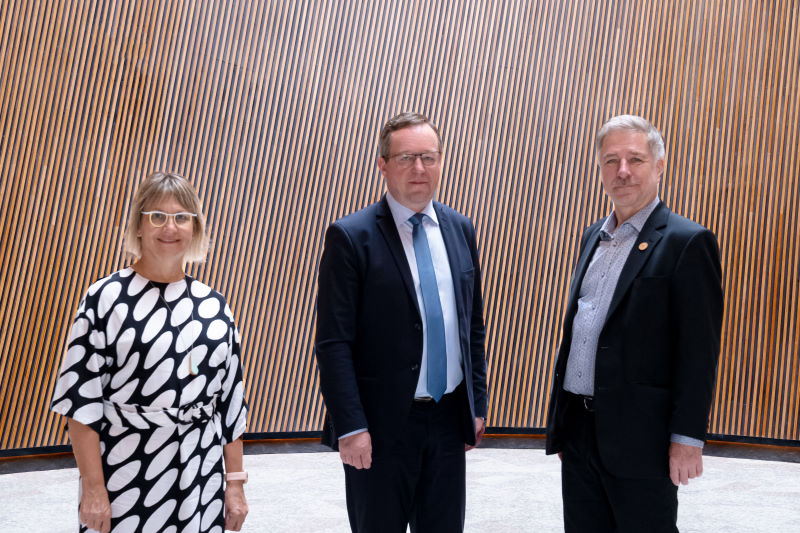 L-R: H.E. Mika Lintilä, H.E. Marianne Nissilä and Severi Keinälä