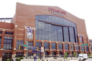 The iconic Lucas Oil Stadium, which receives chilled water from Citizens Thermal Energy