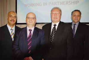 L-R: Alaa Eldin Mahmoud, Gerald Weston, Jim Gale and Sam Taleb