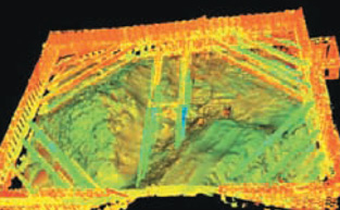 Example of laser scanning to monitor excavation progress