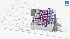 Multi-purpose high-safety laboratory with supply air and exhaust air containers